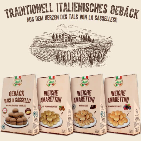 Amaretti mit Haselnuss von Pasticceria Italiana - 80g