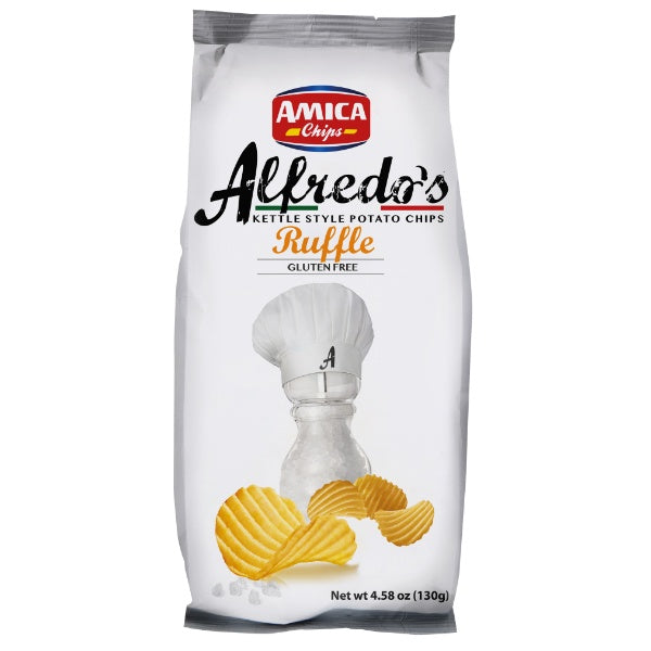 Amica Alfredo's Chips Ruffle in der 130g Verpackung