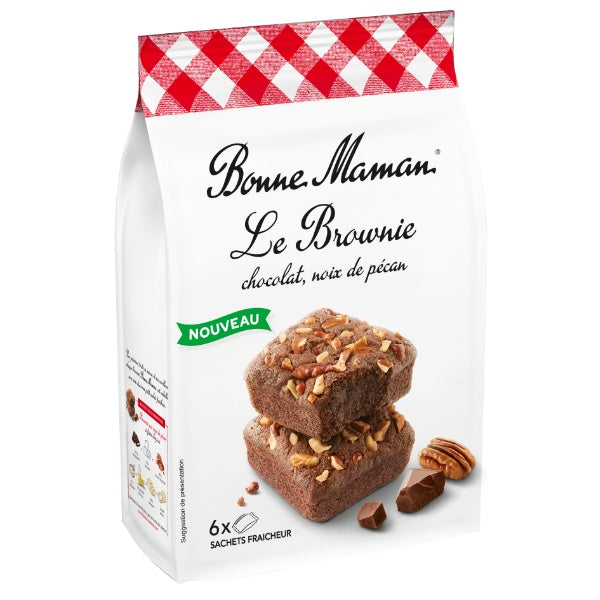 Bonne Maman Brownie mit Pecannüssen 6 Brownies in der 175g Verpackung