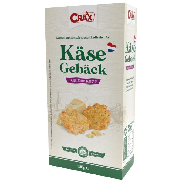 Cräx Italienischer Hartkäse Butter Käsegebäck in der 100g Verpackung