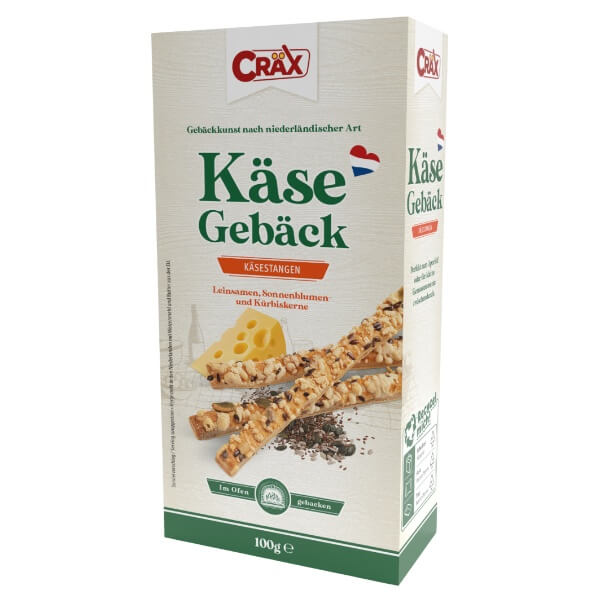 Cräx Käse Blätterteigstangen 3 Samen Mix in der 100g Verpackung