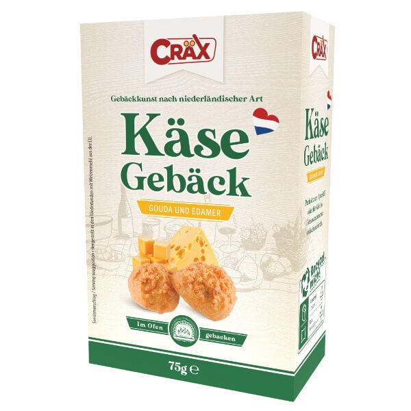 Cräx Käsegebäck Gouda & Edamer in der 70g Verpackung