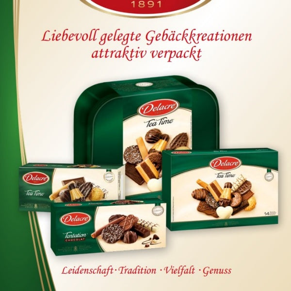 Gebäckmischung Tea Time Kekse von Delacre - 1000g (SONDERPREIS MHD 30.09.2026)