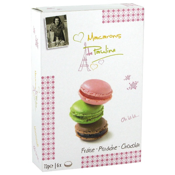 Macarons de Pauline Fraise-Pistache-Chocolat in der 72g Mischpackung