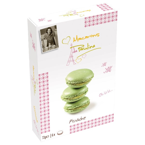 Macarons de Pauline Pistache in der 72g Verpackung