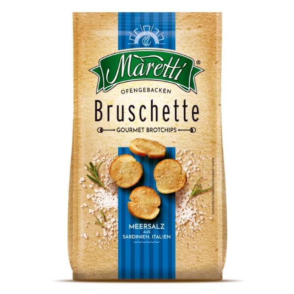 Maretti Bruschette Brotchips Sea Salt aus Sardinien in der 150g Verpackung