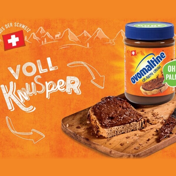 Ovomaltine Crunchy Cream Schokoaufstrich ohne Palmöl - 380g (SONDERPREIS MHD 30.09.2026)