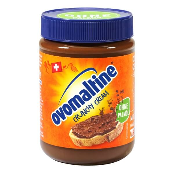 Ovomaltine Crunchy Cream Schokoaufstrich ohne Palmöl im 380g Glas