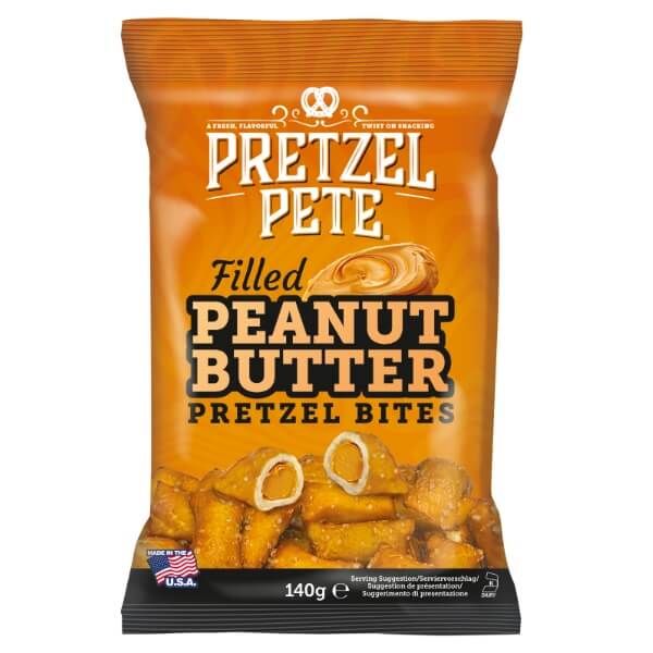 Pretzel Pete Peanut Butter Bites gefüllte Brezeln in der 140g Verpackung