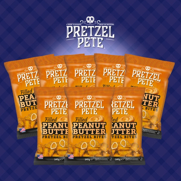 Pretzel Pete Peanut Butter Bites Vorteilspack mit 8 Packungen je 140g