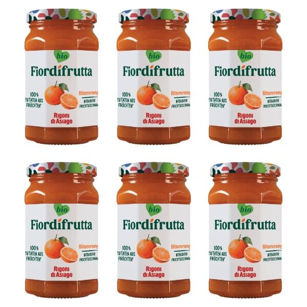 Fior di frutta Bio Bitterorangen Marmelade im Vorteilspack mit 6 Gläser je 260g