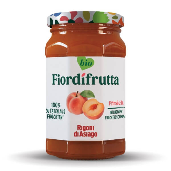 Rigoni di Asiago Fior di frutta Bio Pfirsich Marmelade im 250g Glas