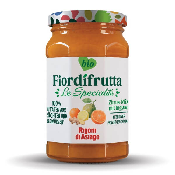 6x260g Rigoni Fior di frutta Bio Zitrus Ingwer Marmelade