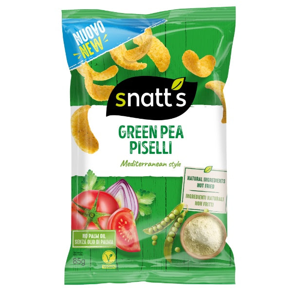 Snatt's Erbsen Chips Mediterran in der 85g Verpackung