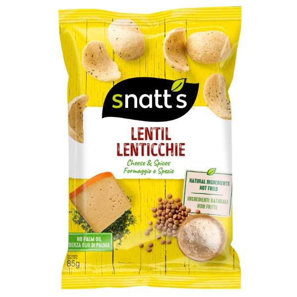 Snatt's Linsen Chips Käse und Kräuter in der 85g Verpackung