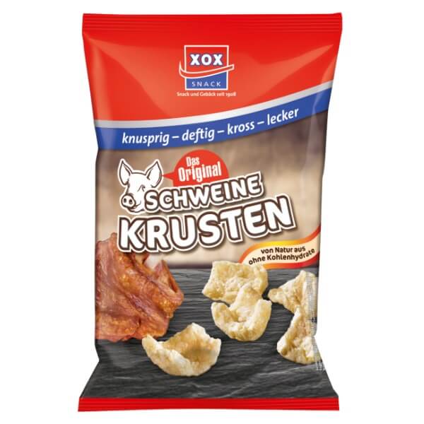 XOX Schweinekrusten in der 100g Verpackung