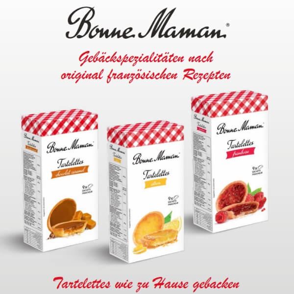 Bonne Maman Gebäck Törtchen Schokolade Karamell Tartelettes - 135g
