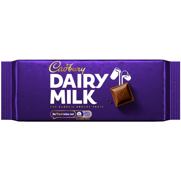 Cadbury Dairy Milk Vollmilchschokoladen Tafel in der 180g Verpackung
