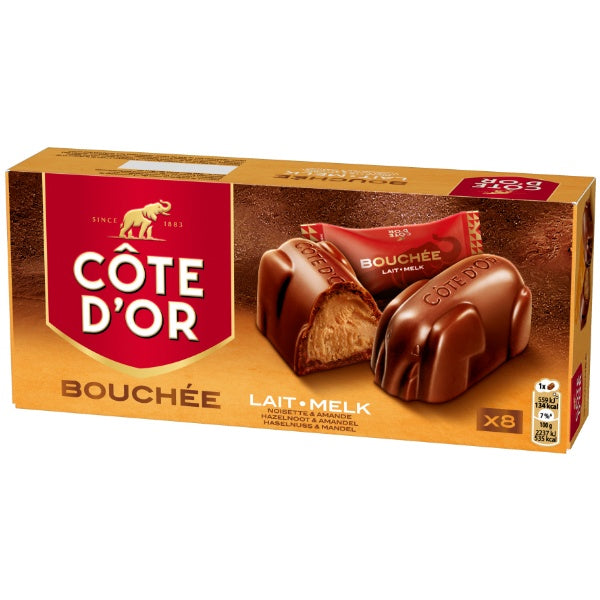 Côte d'Or Bouchée Milchschokolade Pralinen in der 200g Verpackung