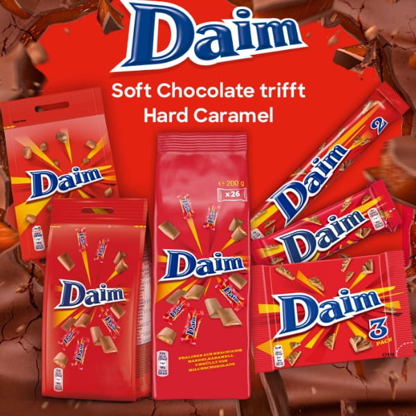 Daim Butter Mandel Karamell Krokant 3er Schokoladenriegel - 84g