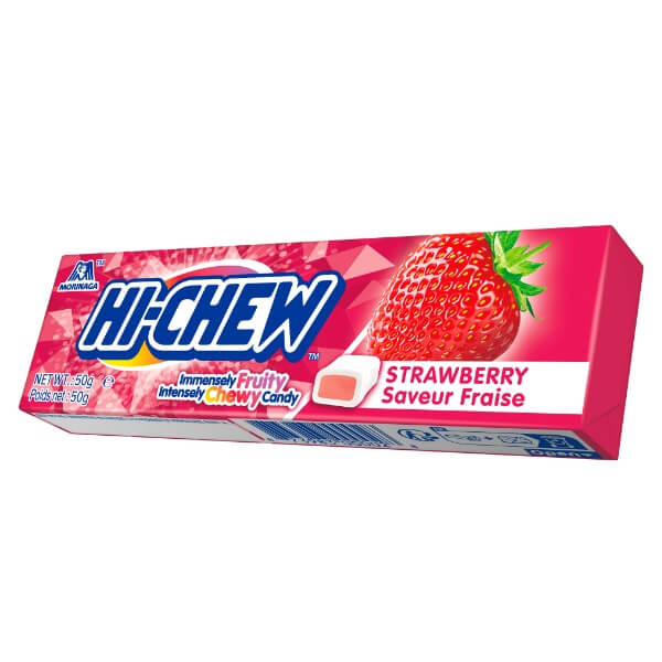 HI-CHEW Erdbeere Kaubonbon Stick in der 50g Verpackung