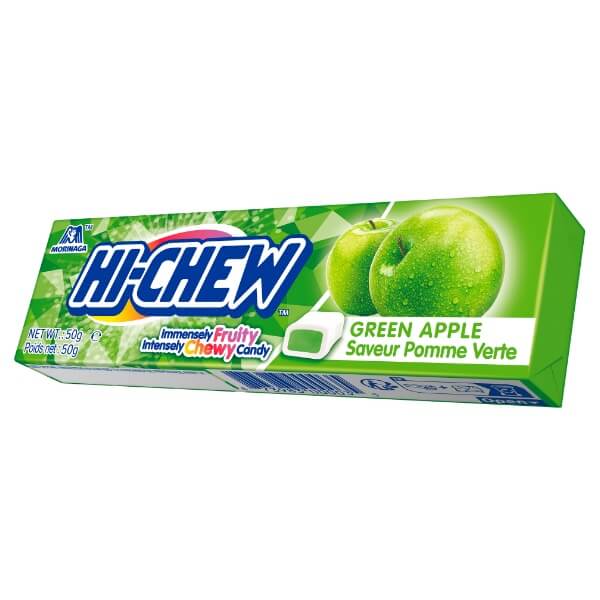 HI-CHEW Grüner Apfel Kaubonbon Stick in der 50g Verpackung