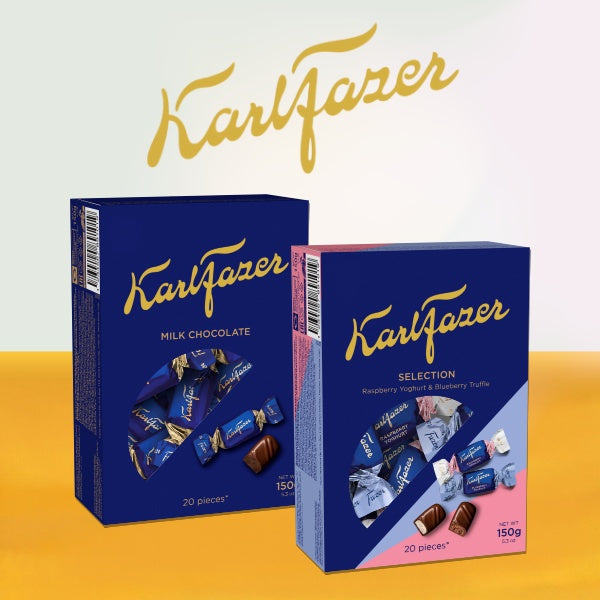 Karl Fazer Selection Himbeer Yoghurt & Blaubeer Trüffel Pralinen - 150g (SONDERPREIS MHD 05.11.2026)