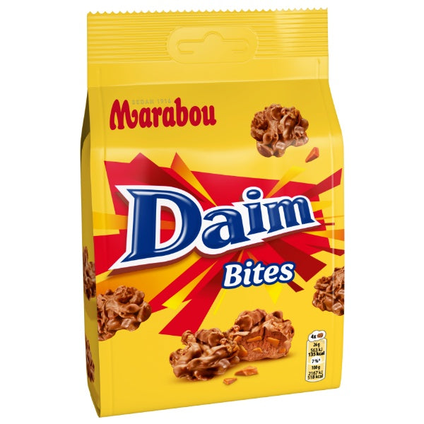 Marabou Daim Bites Milchschokoladen Praline mit Mandel Karamell in der 145g Verpackung