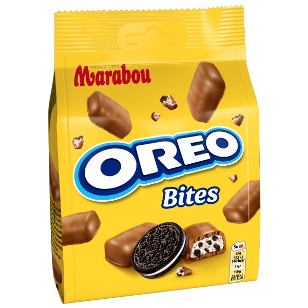 Marabou Oreo Bites Milchschokoladen Praline mit Oreokeksfüllung in der 140g Verpackung