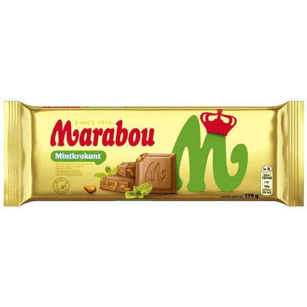 Marabou Tafel Mintkrokant Schokolade in der 170g Verpackung