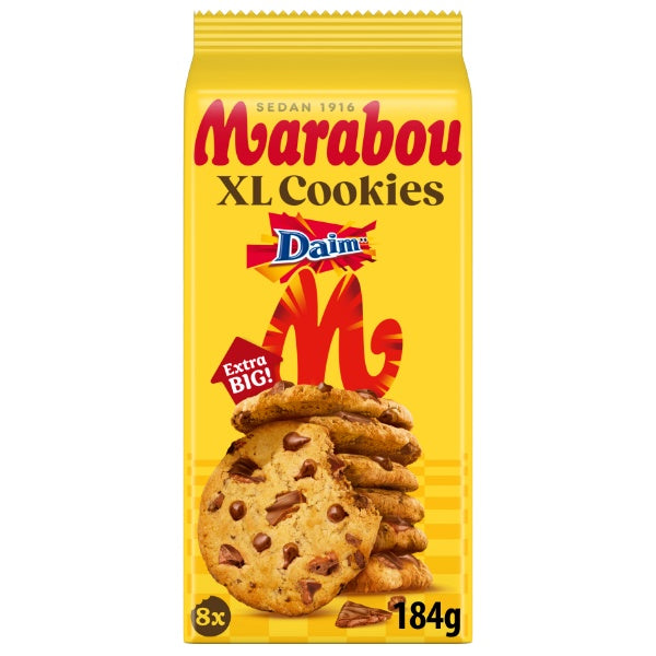 Marabou Daim XL Cookies Mandelkaramell Schokoladen Kekse in der 184g Verpackung