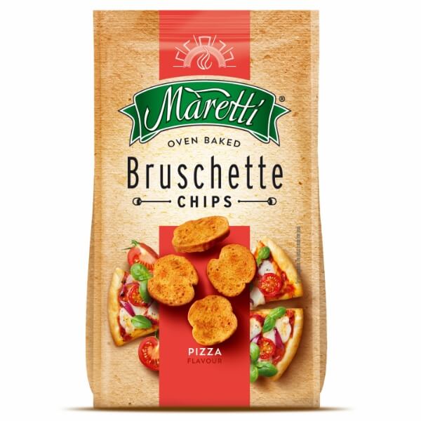 Maretti Bruschette Brotchips Pizza in der 150g Verpackung
