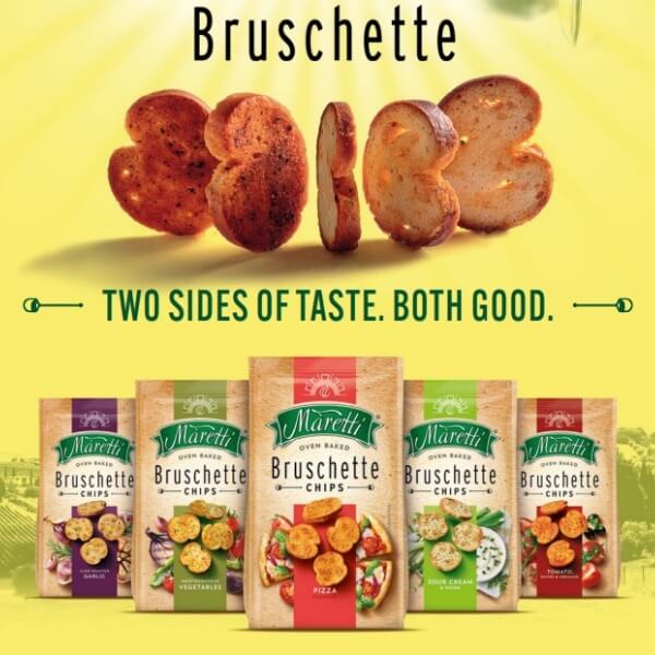 Maretti Bruschette Brotchips Tomato, Olives & Oregano - 150g