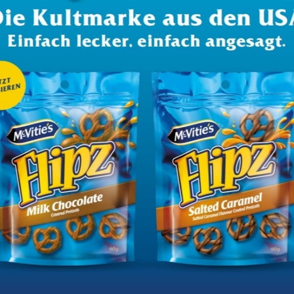 McVitie's Flipz Brezeln mit Milchschokolade umhüllt - 90g