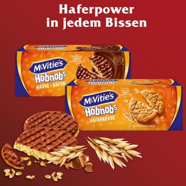 McVitie's Hobnobs Haferkekse mit Milchschokolade - 300g