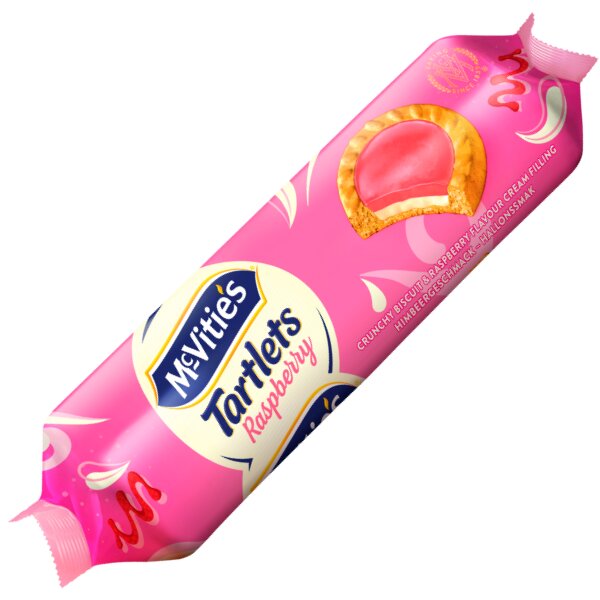 McVitie's Tartlets Kekse mit Himbeercremefüllung in der 100g Verpackung