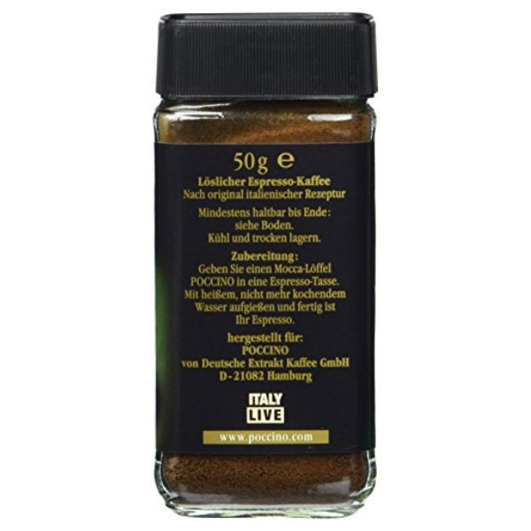 Poccino Instant Espresso lösliches Kaffeepulver - 50g