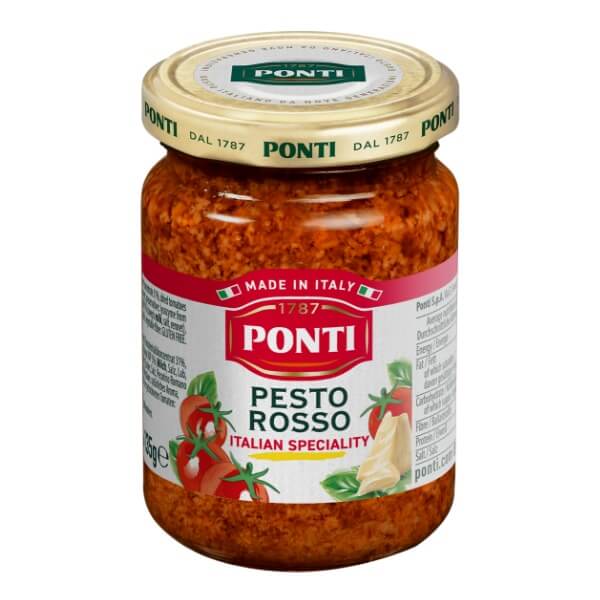 Ponti Pesto Rosso aus italienischen Tomaten im 135g Glas
