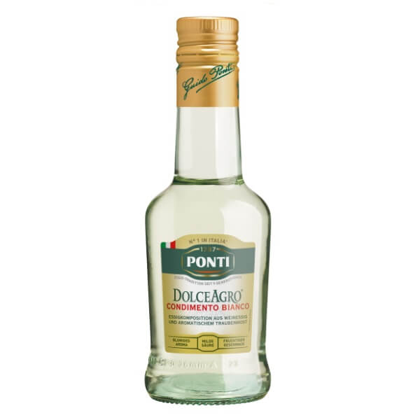 Ponti Weißweinessig DolceAgro Condimento Bianco in der 250ml Flasche