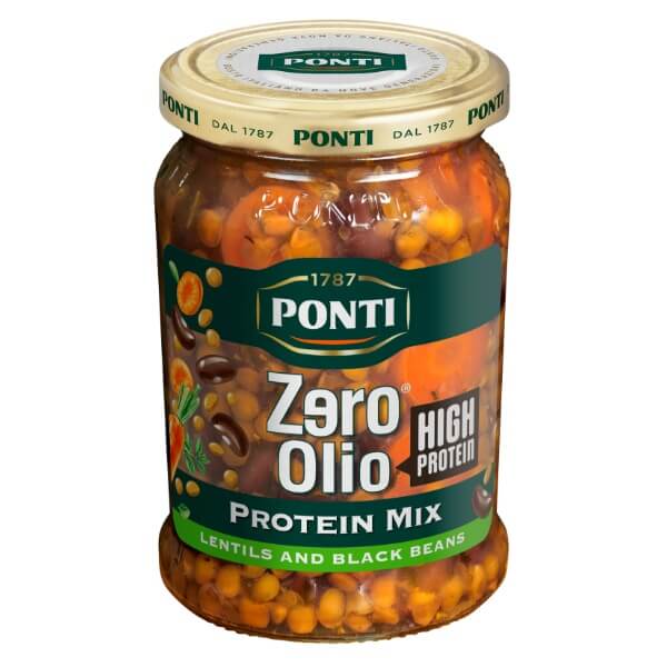 Ponti Zero Olio Protein Salat Eingelegtes Gemüse Linsen im 300g Glas