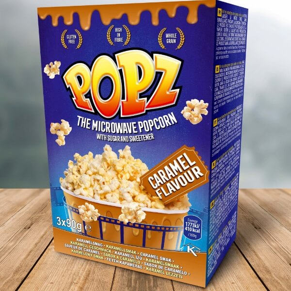 POPZ Mikrowellen Popcorn Karamell - 270g