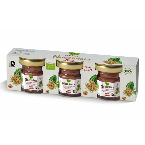 Rigoni di Asiago Nocciolata Bio Nuss Nougat Creme Trio Pack 3-mal 25g Gläser