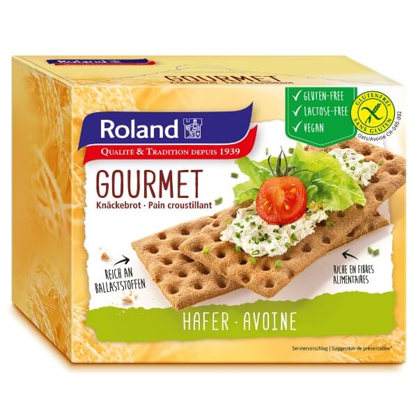 Roland Knäckebrot Hafer Glutenfrei in der 230g Verpackung