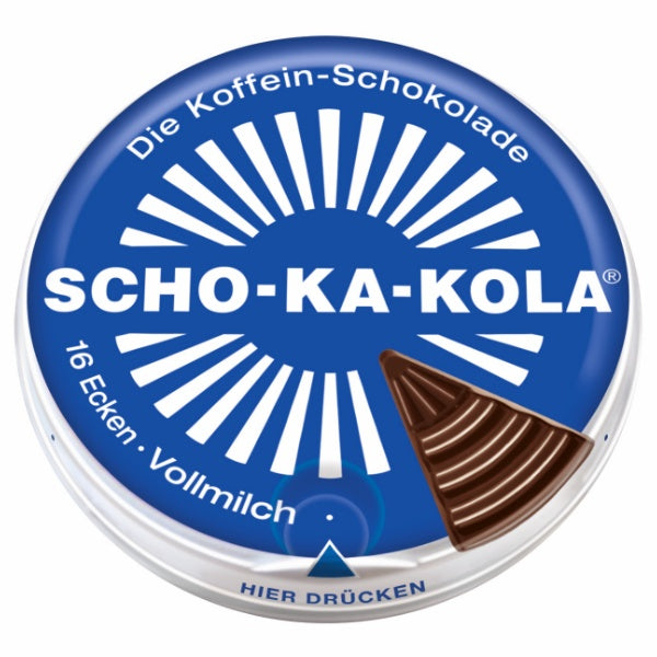 SCHO-KA-KOLA Vollmilch Koffein Schokolade in der 100g Dose