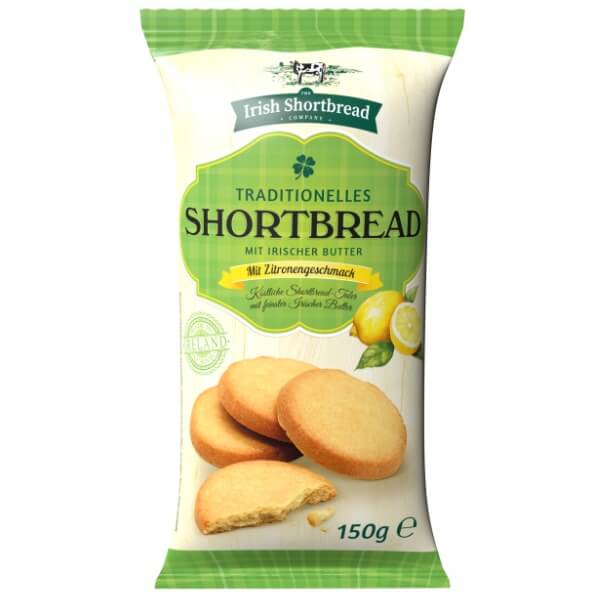 Shortbread Zitrone Butterkeks von The Irish Shortbread Company in der 150g Verpackung