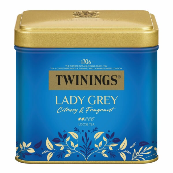 Twinings of London loser Schwarztee Zitrus Bergamotte Lady Grey Dose in der 100g Metalldose