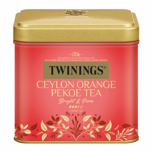 Twinings of London loser Schwarztee Ceylon Orange Pekoe Tea Dose in der 100g Metalldose