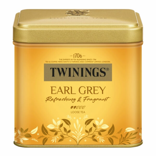 Twinings of London loser Schwarztee Earl Grey Dose in der 100g Metalldose
