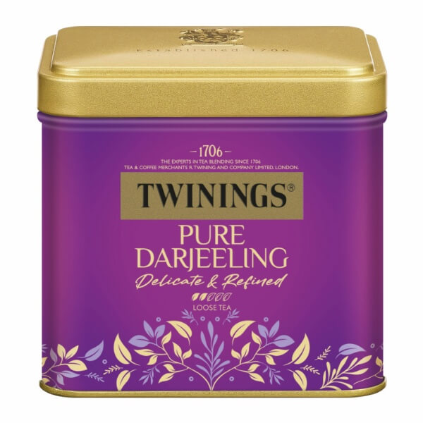 Twinings of London loser Schwarztee Pure Darjeeling Tea in der 100g Metalldose