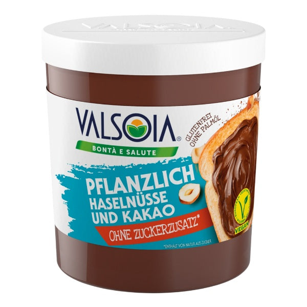 Valsoia La Crema Nuss Nougat Creme ohne Zuckerzusatz im 200g Glas